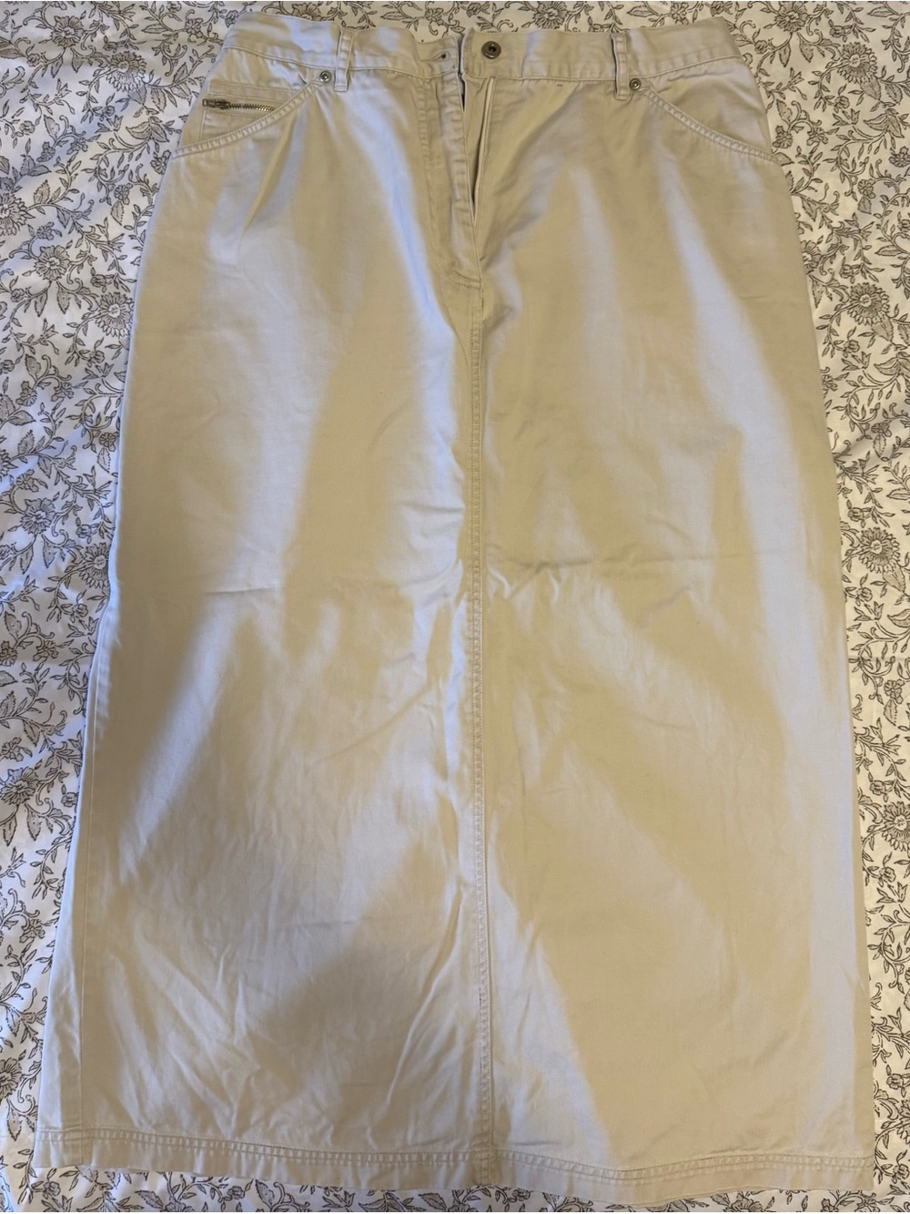 Lane Bryant Beige Midi Skirt